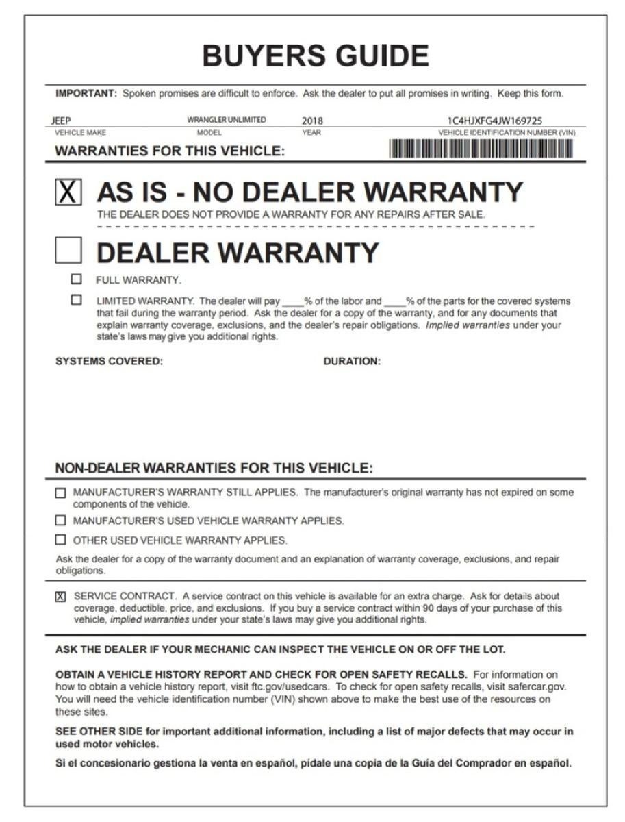 2018 Jeep Wrangler Unlimited Rubicon