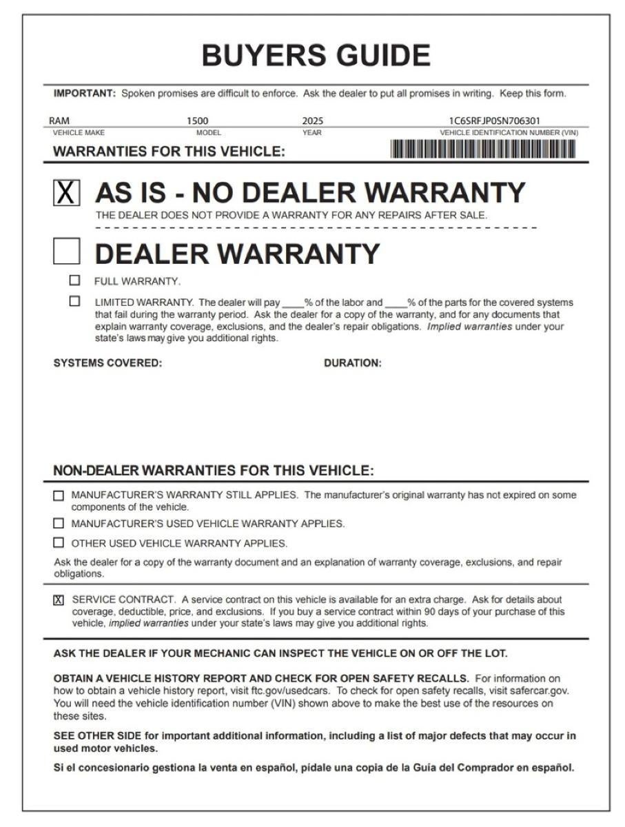 2025 RAM 1500 Laramie