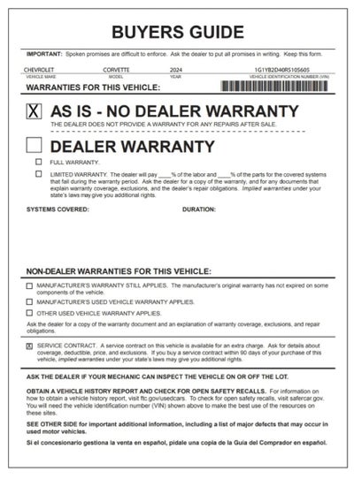 2024 Chevrolet Corvette Stingray 2LT