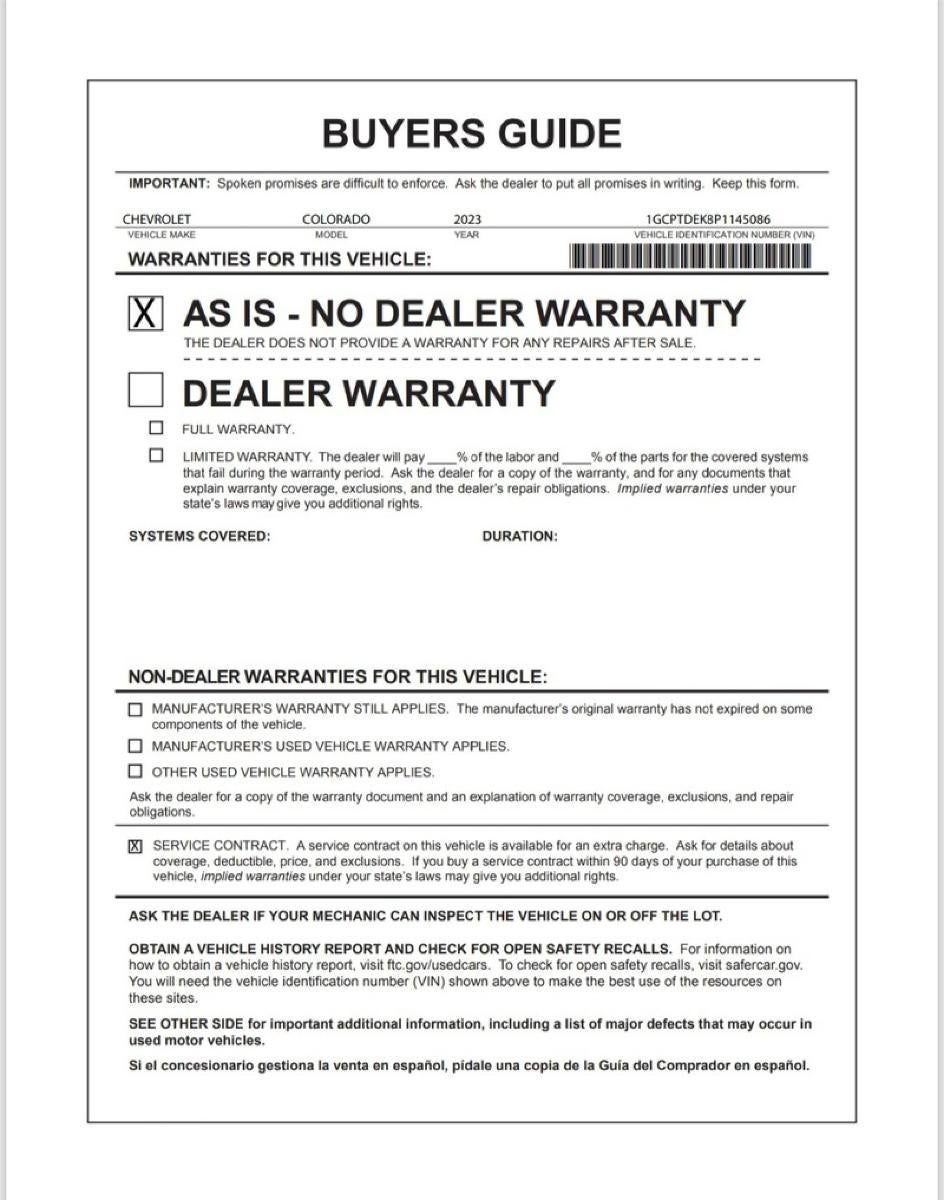 2023 Chevrolet Colorado Z71