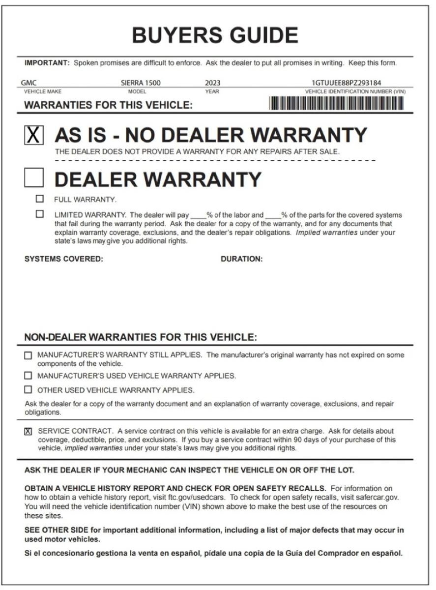 2023 GMC Sierra 1500 AT4