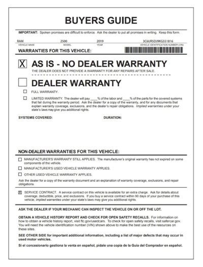 2019 RAM 2500 Big Horn