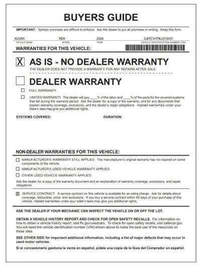 2020 Acura RDX w/Advance Pkg