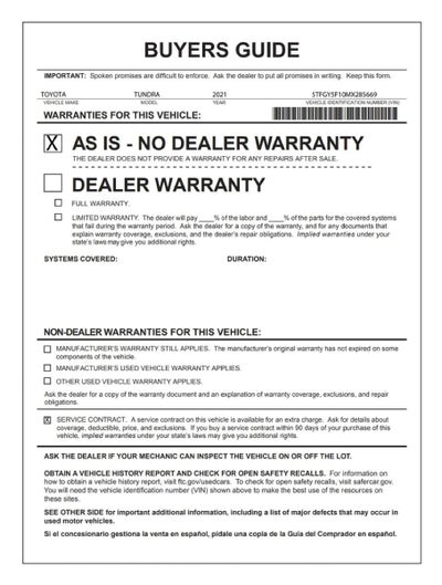 2021 Toyota Tundra 2WD Platinum