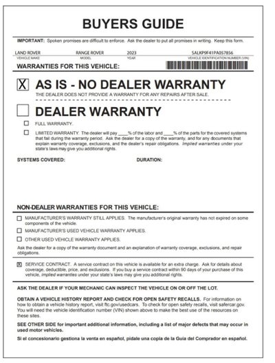 2023 Land Rover Range Rover SE