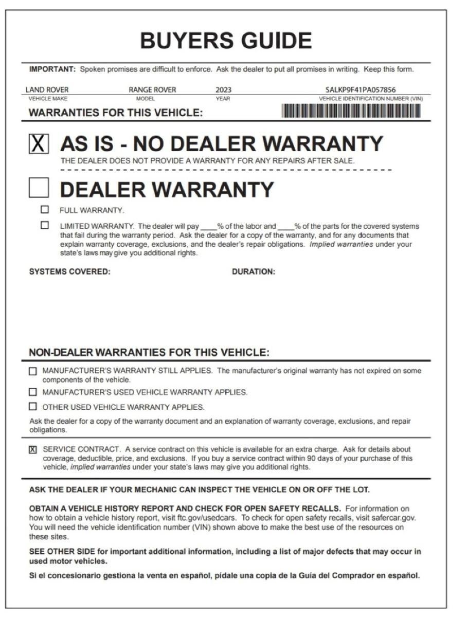 2023 Land Rover Range Rover SE