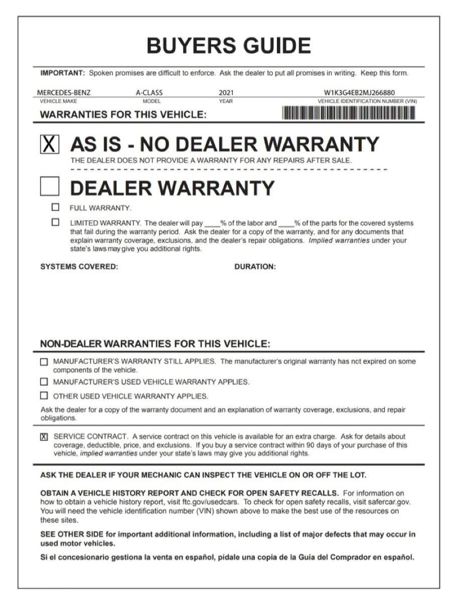 2021 Mercedes-Benz A-Class A 220