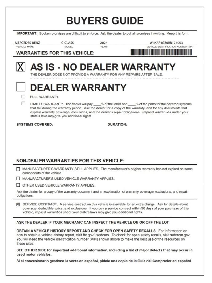 2024 Mercedes-Benz C-Class C 300