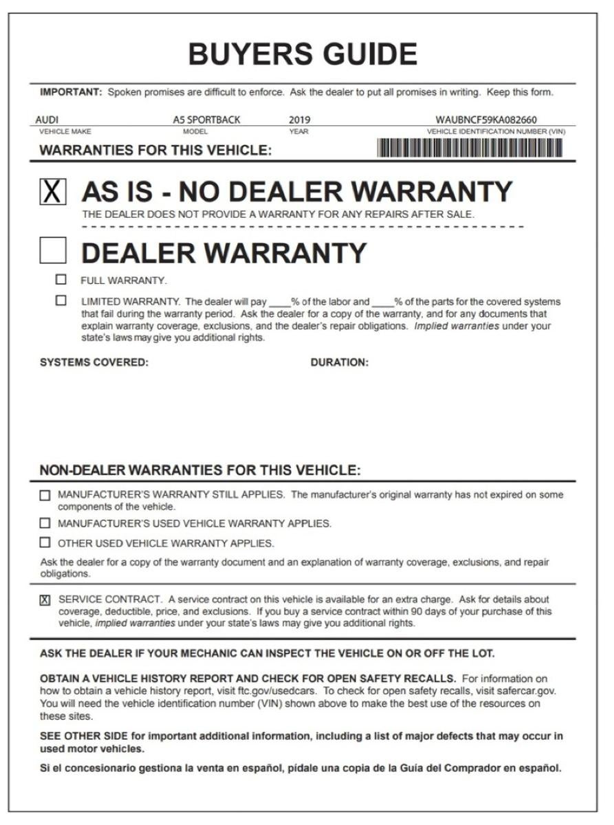 2019 Audi A5 Sportback Premium Plus