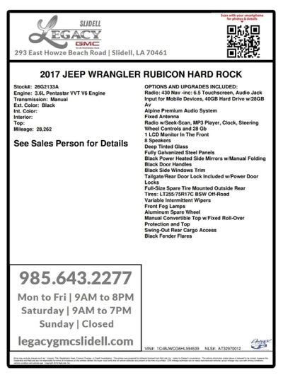 2017 Jeep Wrangler Rubicon