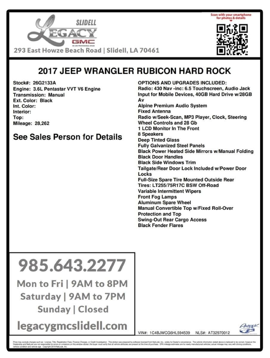 2017 Jeep Wrangler Rubicon