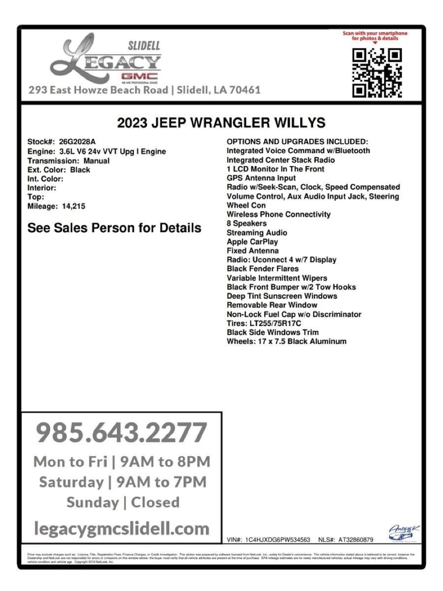 2023 Jeep Wrangler Willys Sport