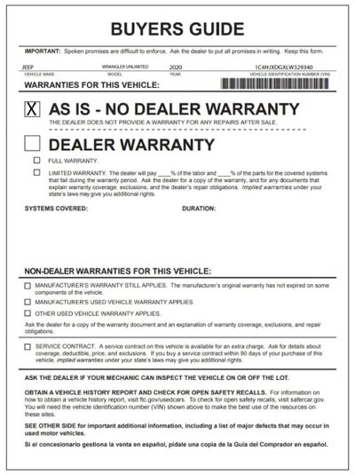 2020 Jeep Wrangler Unlimited Sport S