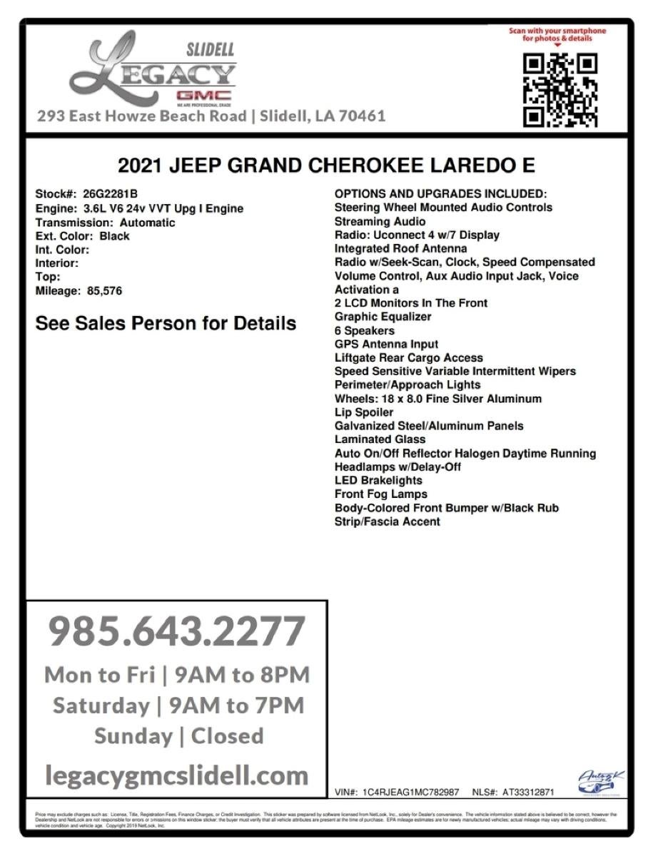 2021 Jeep Grand Cherokee Laredo X