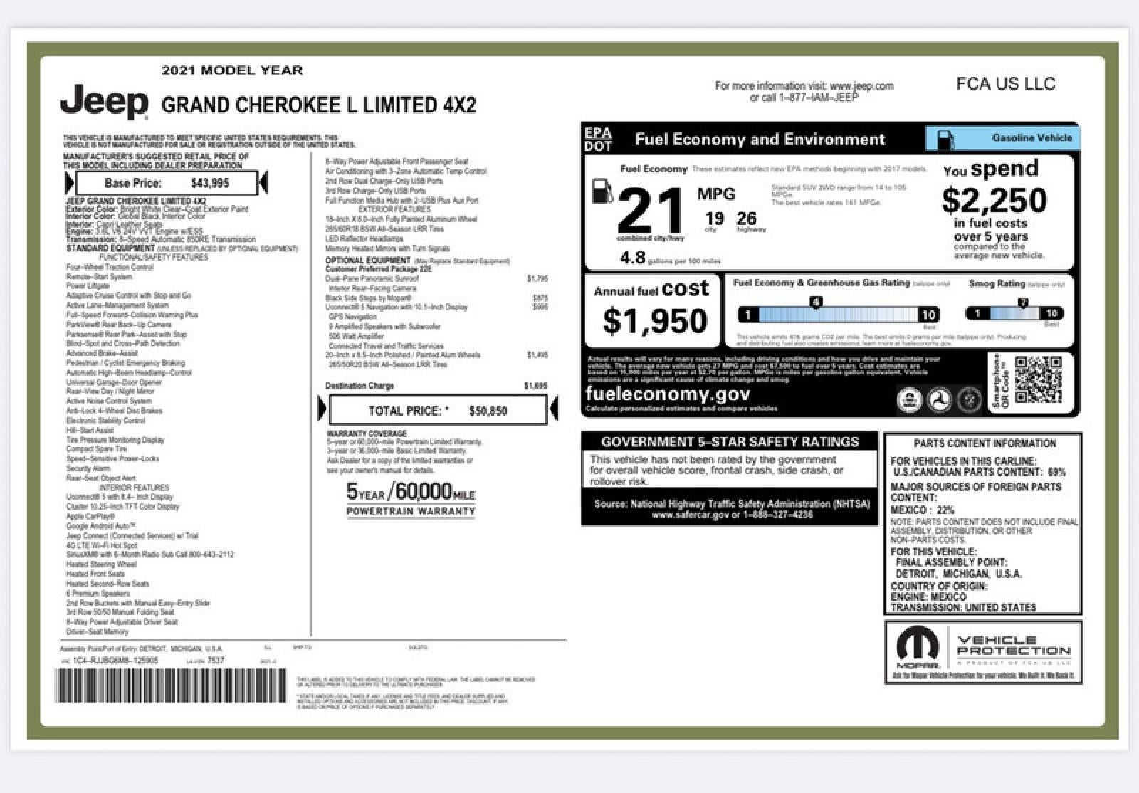 2021 Jeep Grand Cherokee L Limited