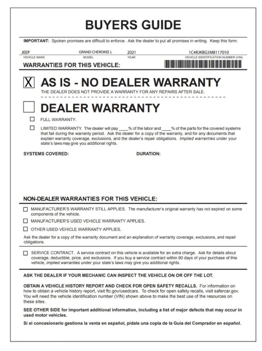 2021 Jeep Grand Cherokee L Limited