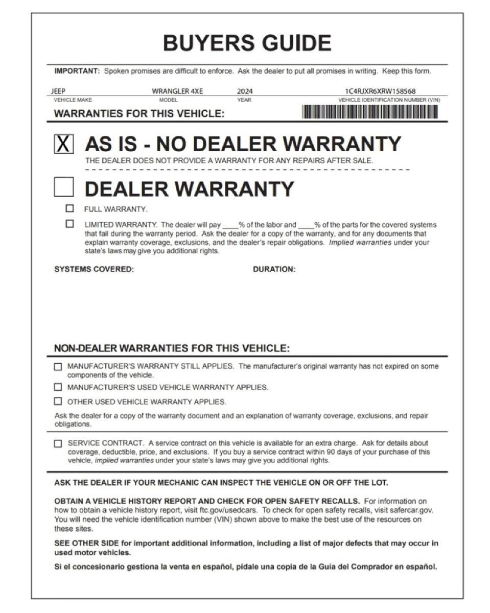 2024 Jeep Wrangler 4xe Rubicon