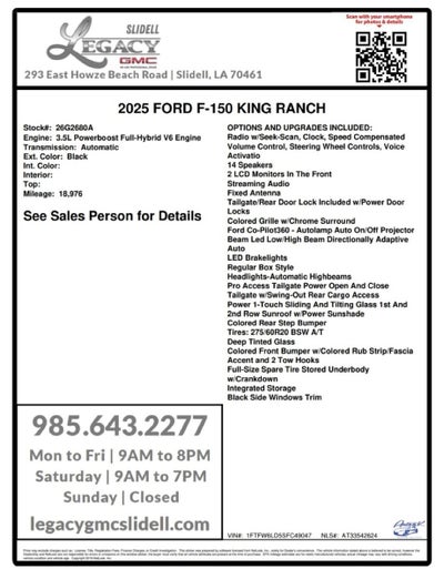 2025 Ford F-150 King Ranch