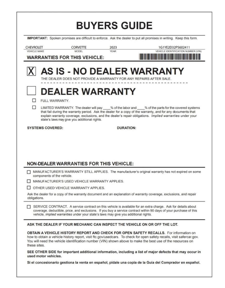 2023 Chevrolet Corvette Z06 2LZ