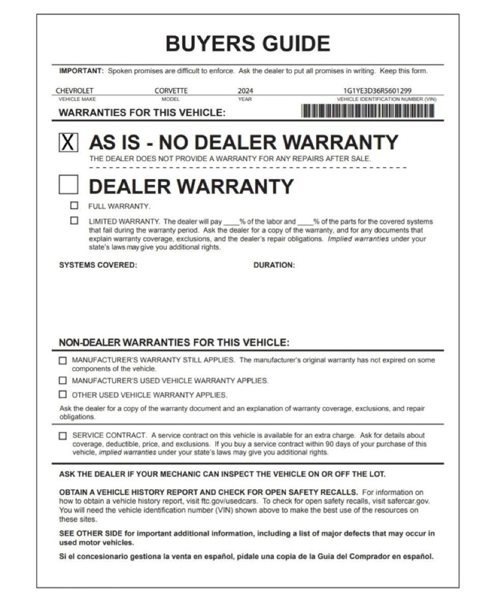 2024 Chevrolet Corvette Z06 2LZ