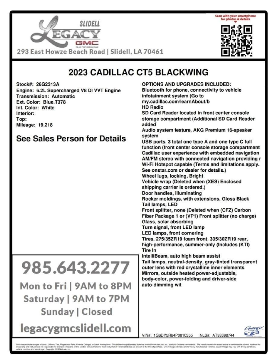 2023 Cadillac CT5-V Blackwing