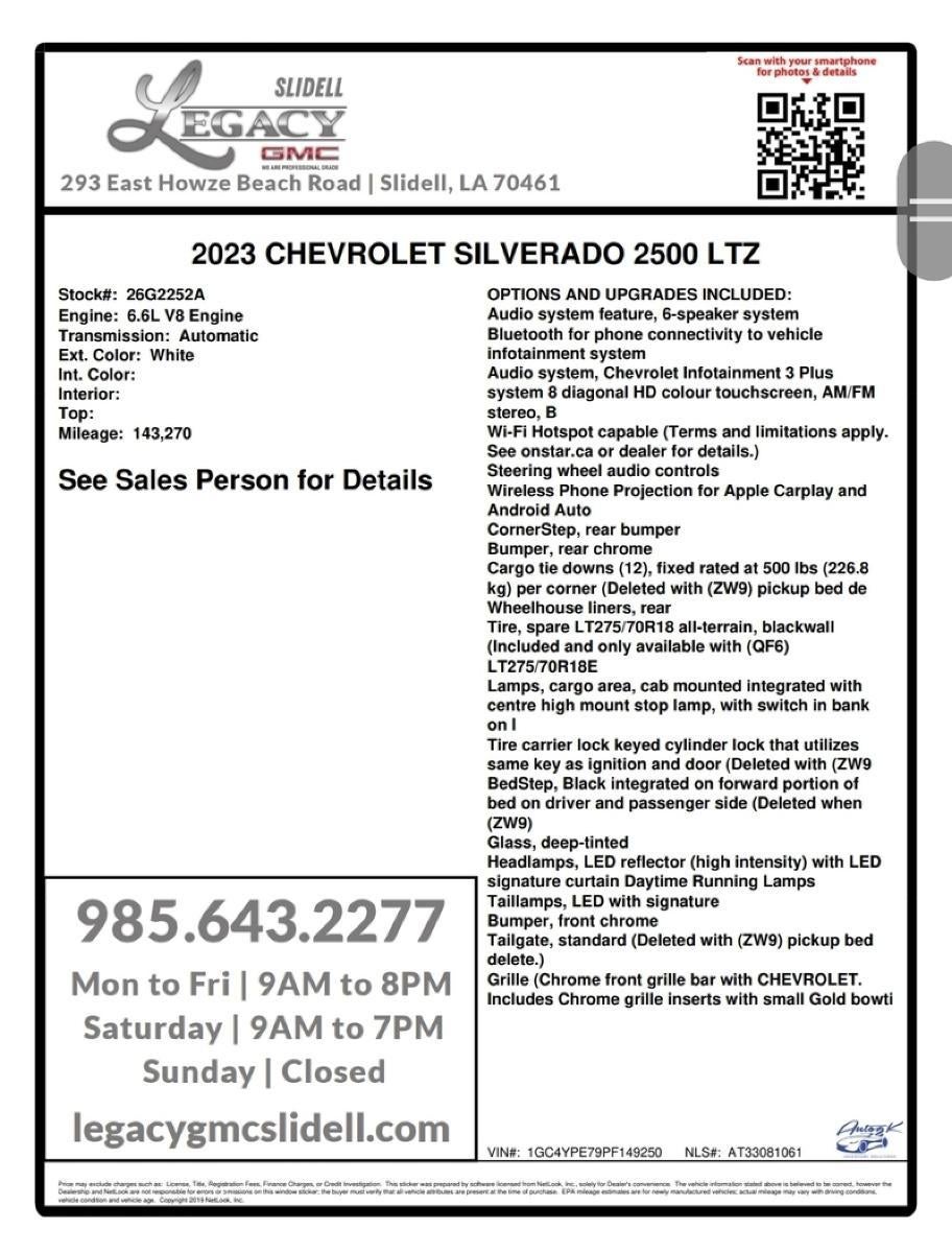 2023 Chevrolet Silverado 2500 HD LTZ
