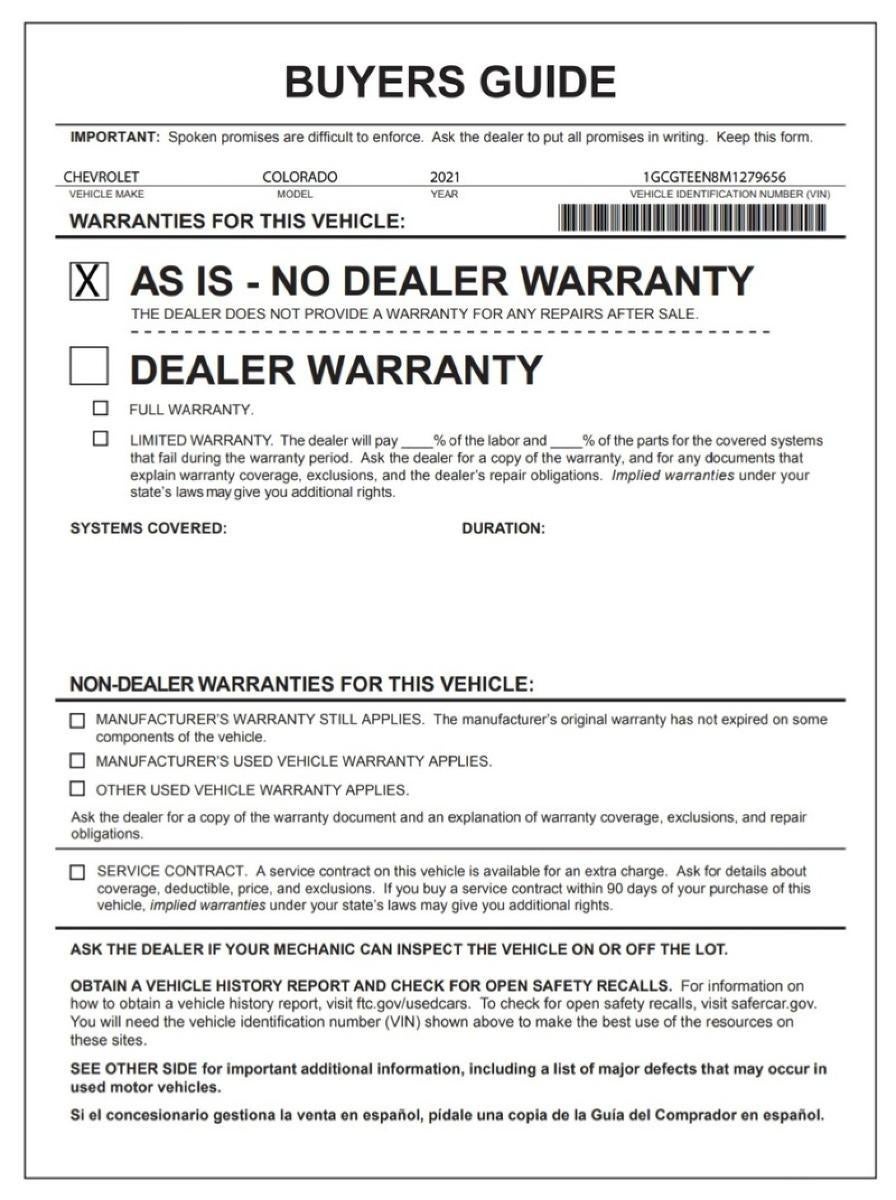 2021 Chevrolet Colorado ZR2