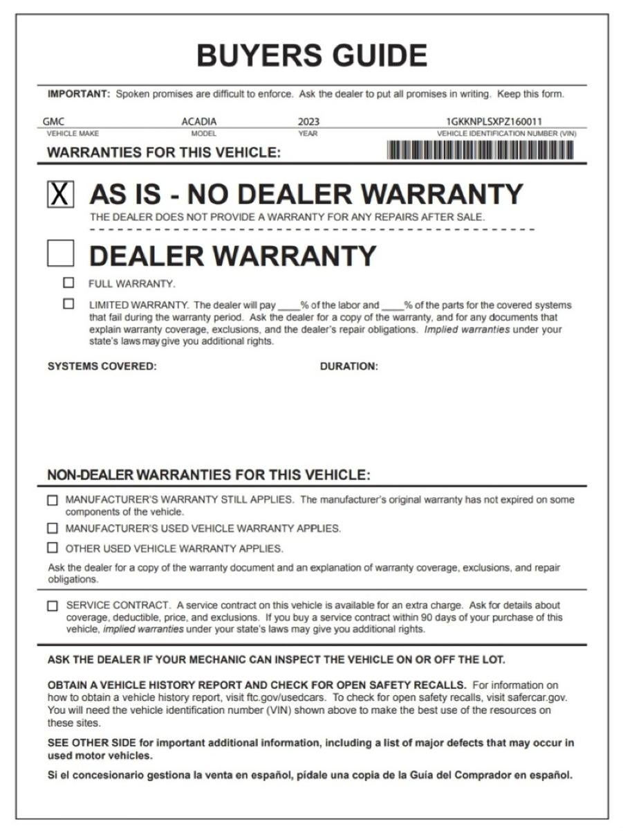 2023 GMC Acadia Denali