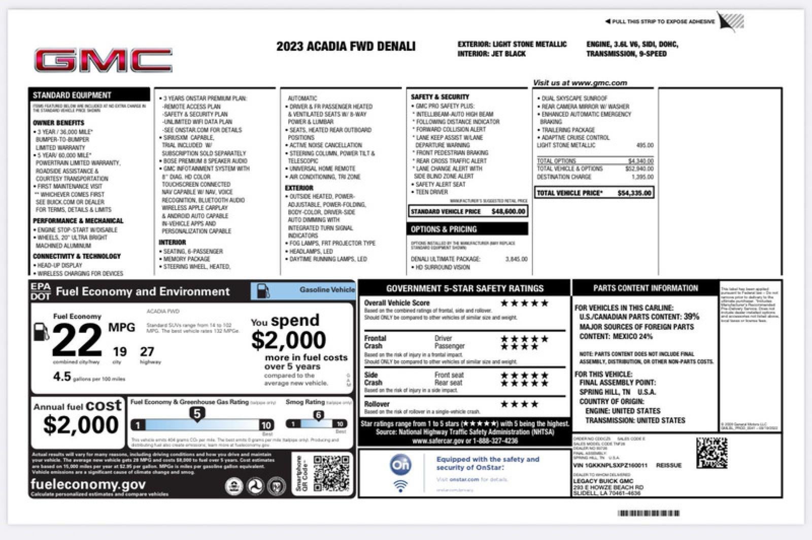 2023 GMC Acadia Denali