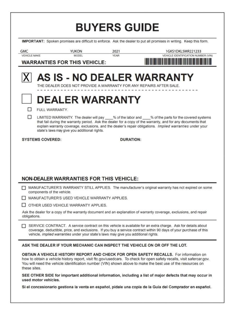 2021 GMC Yukon Denali