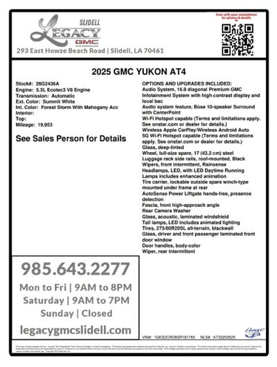 2025 GMC Yukon AT4