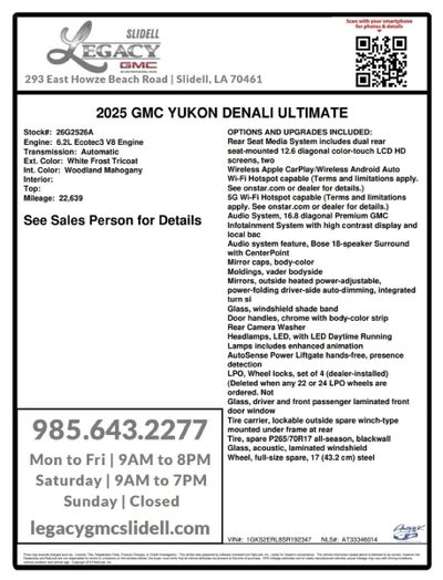 2025 GMC Yukon Denali Ultimate