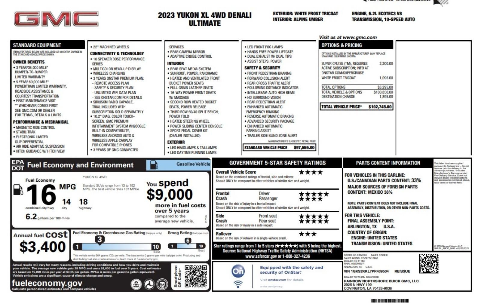 2023 GMC Yukon XL Denali Ultimate