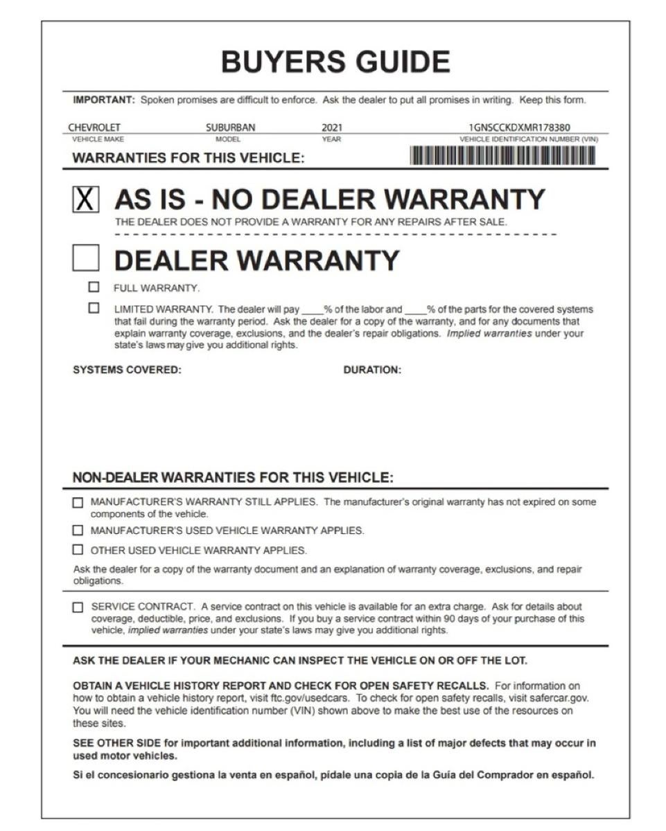 2021 Chevrolet Suburban LT