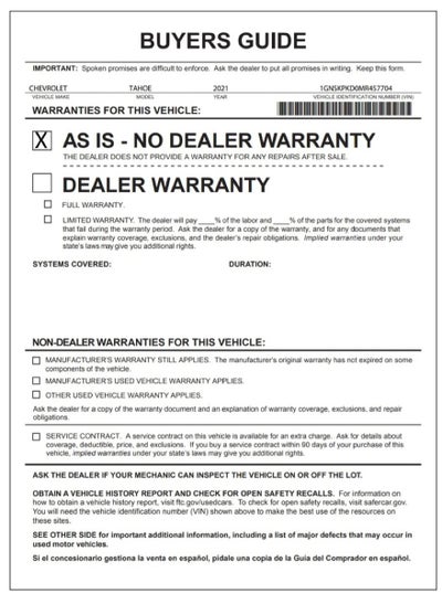 2021 Chevrolet Tahoe Z71