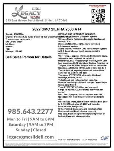 2022 GMC Sierra 2500 HD AT4