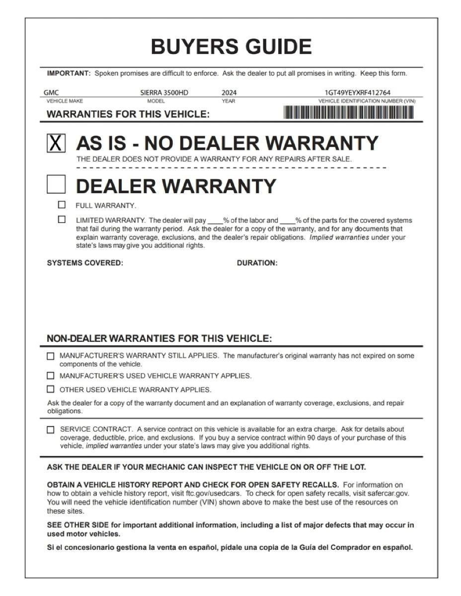 2024 GMC Sierra 3500 HD Denali Ultimate DRW