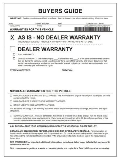 2025 GMC Sierra 3500 HD Pro DRW