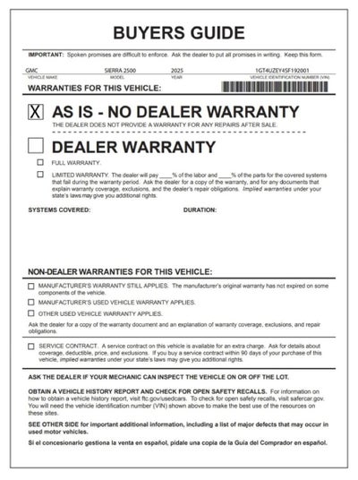 2025 GMC Sierra 2500 HD AT4X