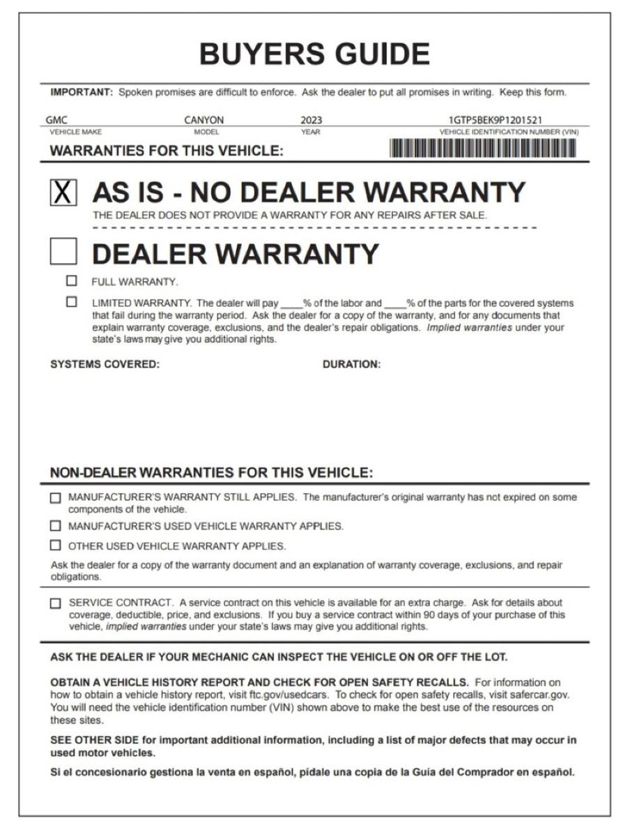 2023 GMC Canyon Elevation