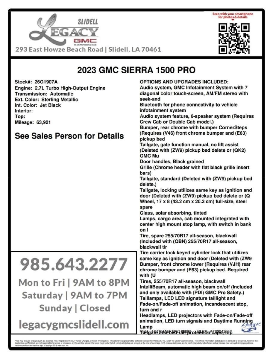 2023 GMC Sierra 1500 Pro
