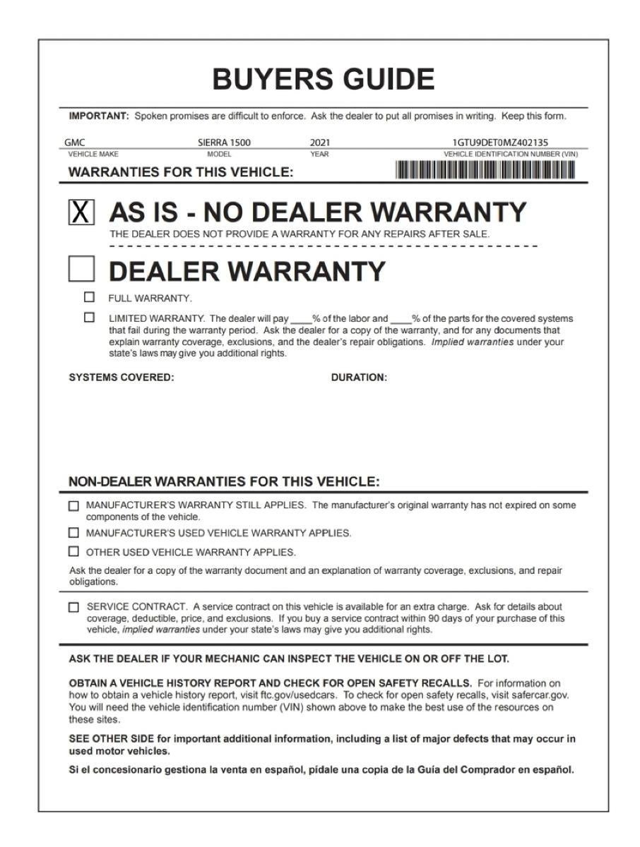 2021 GMC Sierra 1500 SLT