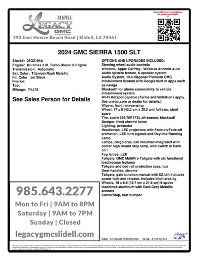 2024 GMC Sierra 1500 SLT