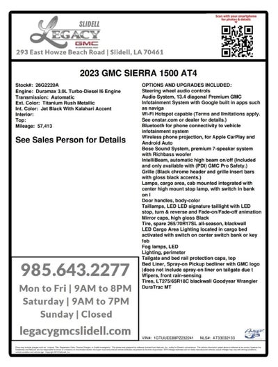 2023 GMC Sierra 1500 AT4