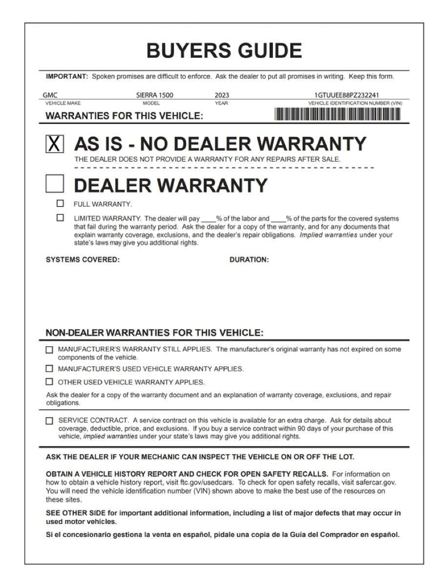 2023 GMC Sierra 1500 AT4