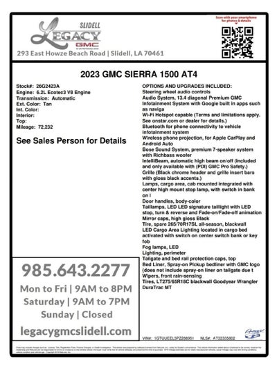 2023 GMC Sierra 1500 AT4