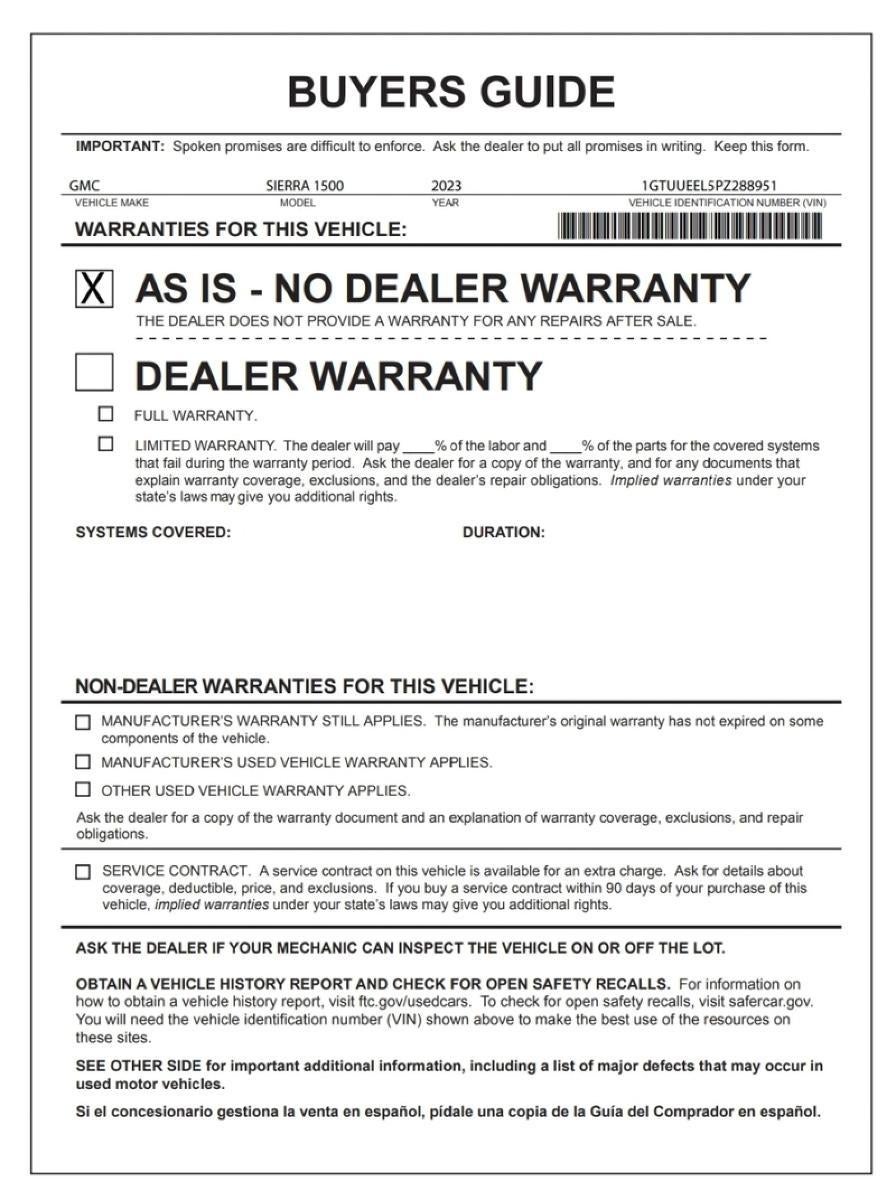 2023 GMC Sierra 1500 AT4