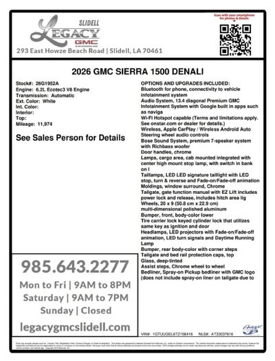 2026 GMC Sierra 1500 Denali