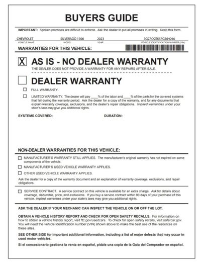 2023 Chevrolet Silverado 1500 Custom Trail Boss