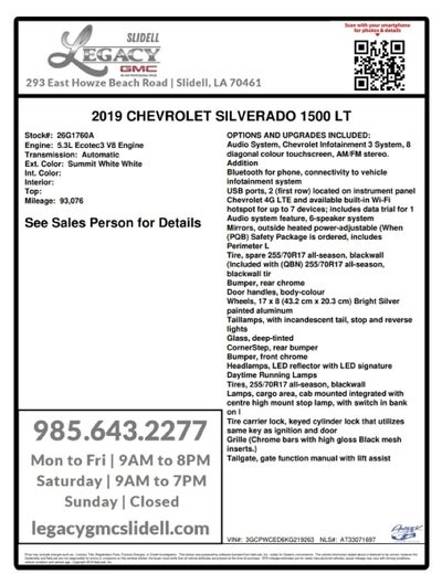 2019 Chevrolet Silverado 1500 LT